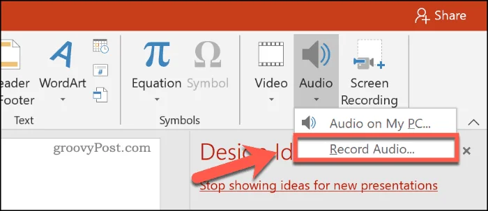 Sådan tilføjer du lyd til en Powerpoint-præsentation