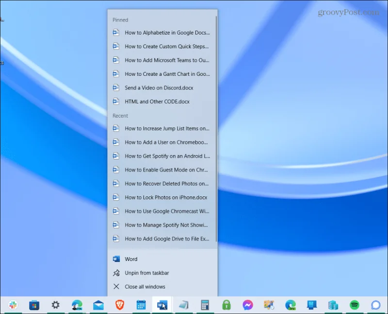 Hur man ökar hopplistans objekt på Windows 10 och 11