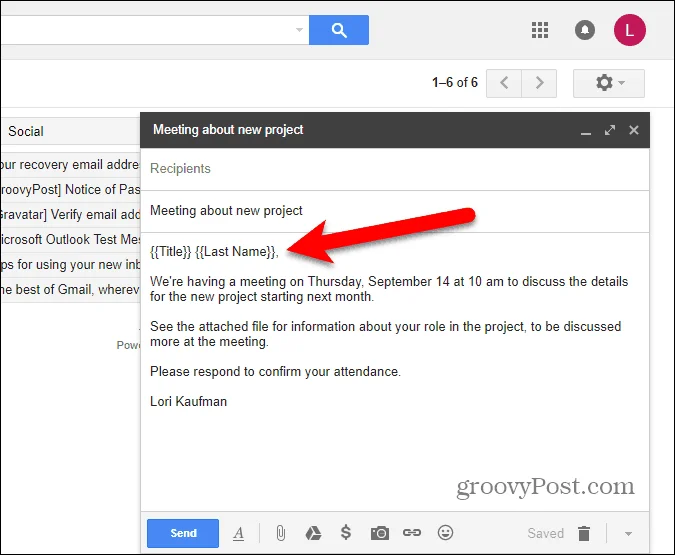 Hvordan lage personlig tilpassede masse-e-poster ved å bruke Mail Merge for Gmail