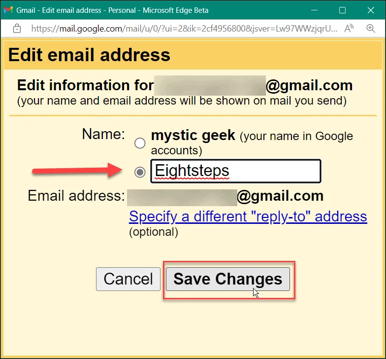 Hur man ändrar namn i Gmail