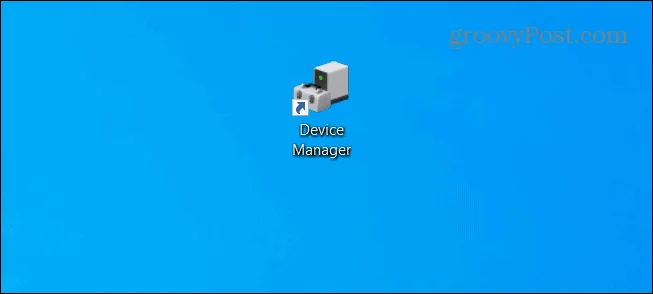 Sådan opretter du en genvej til Enhedshåndtering på Windows 10