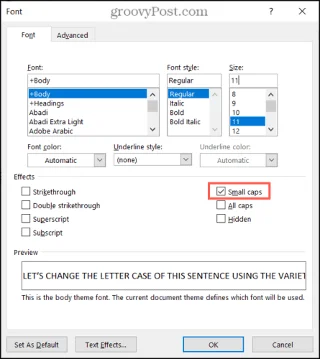 Hogyan változtassuk meg a kis- és nagybetűket a Microsoft Word programban