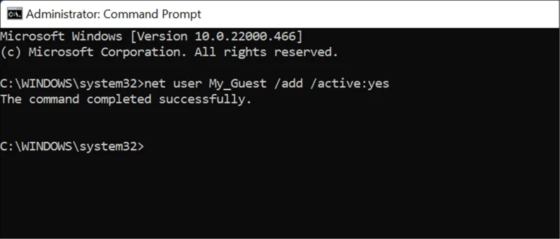 Vierastilin luominen Windows 11:ssä