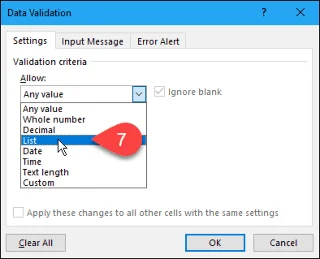 Sådan opretter du drop-down lister ved hjælp af datavalidering i Microsoft Excel