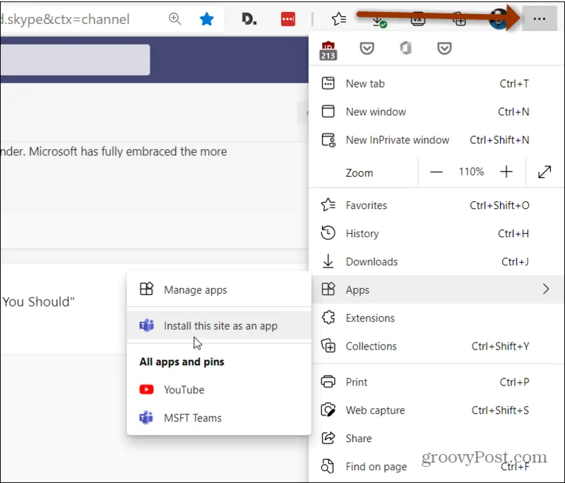 Slik installerer du Microsoft Teams som en webapp (PWA) på Windows 10