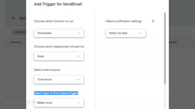 Använd Google Kalkylark för att skicka ett e-postmeddelande baserat på cellvärde