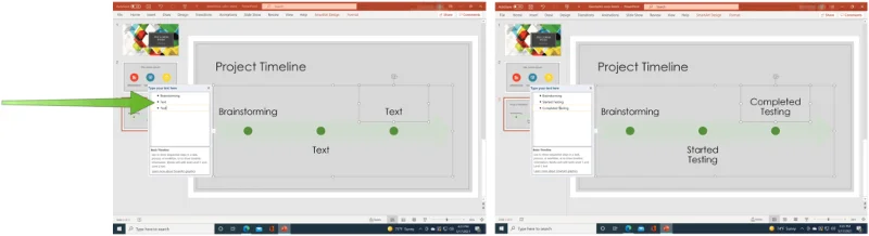Sådan opretter du en Microsoft PowerPoint-tidslinje for at vise datoer