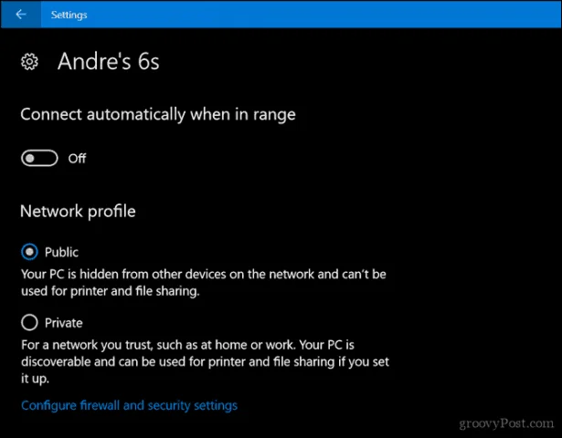 Sådan ændres din netværksprofil til offentlig eller privat i Windows 10