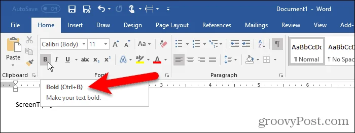 Sådan arbejder du med skærmtip i Microsoft Word