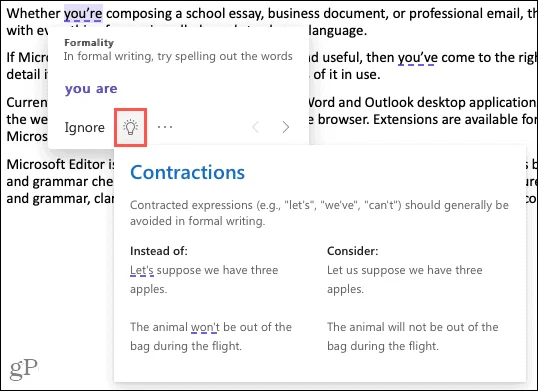 Hur man skriver bättre med Microsoft Editor i Word