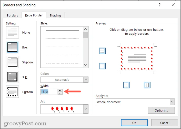 Sådan tilføjes kant til en side i Microsoft Word
