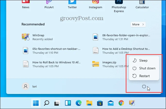 Lepotilan ottaminen käyttöön tai poistaminen käytöstä Windows 11:ssä