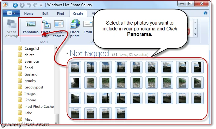 Windows Live Photo Gallery 2011: Lag panoramabilder og bildesikringer