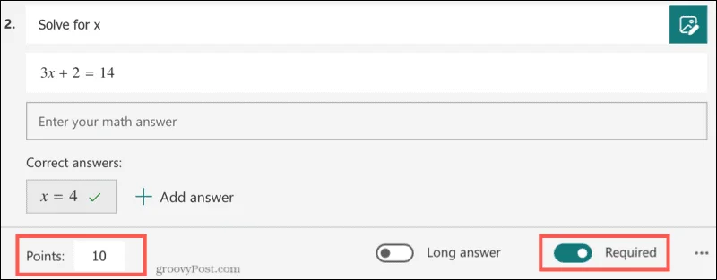 Sådan opretter du en matematikquiz i Microsoft Forms