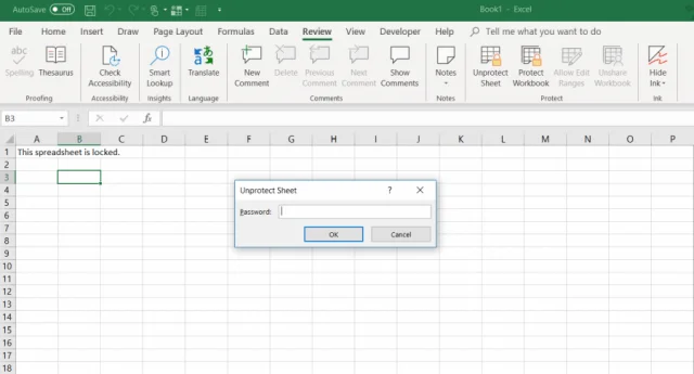 Sådan fjerner du beskyttelsen af ​​et Microsoft Excel-ark