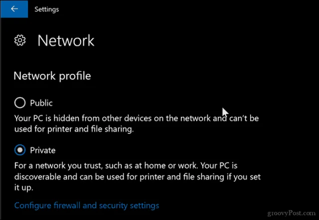 Sådan ændres din netværksprofil til offentlig eller privat i Windows 10