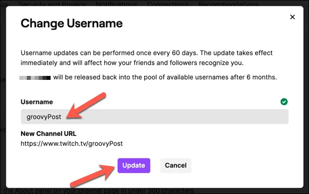 Sådan ændrer du dit Twitch-navn