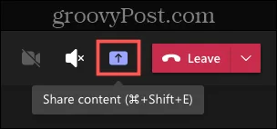 A képernyő megosztása a Microsoft Teamsben
