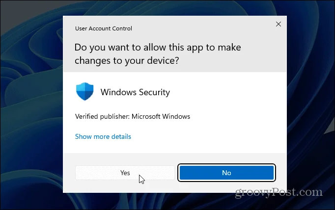 A felhasználói fiókok felügyeletének (UAC) letiltása Windows 11 rendszeren
