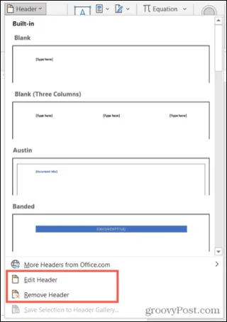 Slik setter du inn tilpassede topp- og bunntekster i Microsoft Word