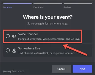 Hur man skapar ett evenemang på Discord