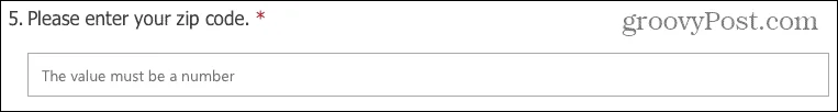 Slik bruker du begrensninger for spørsmål i Microsoft Forms