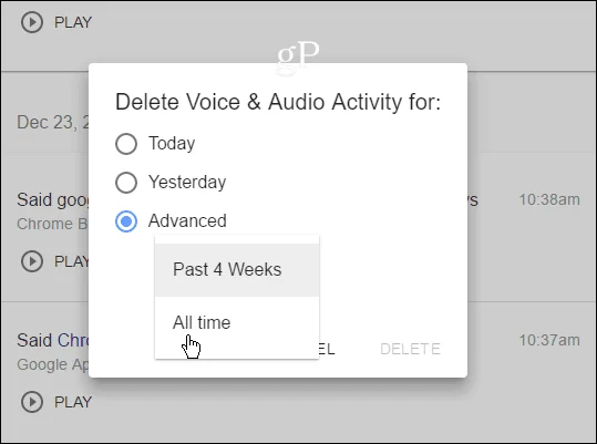 Sådan sletter du din Google Voice-aktivitetshistorik
