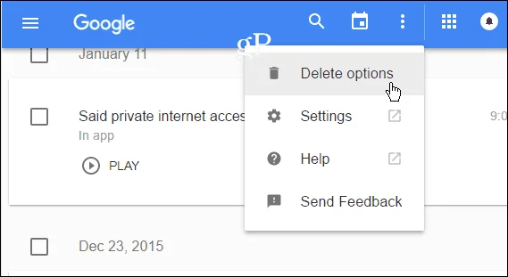 Sådan sletter du din Google Voice-aktivitetshistorik