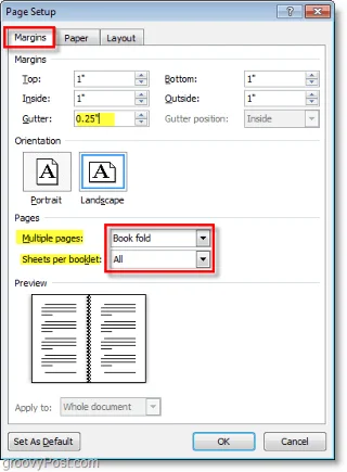Hur man skapar häften med Microsoft Word 2010