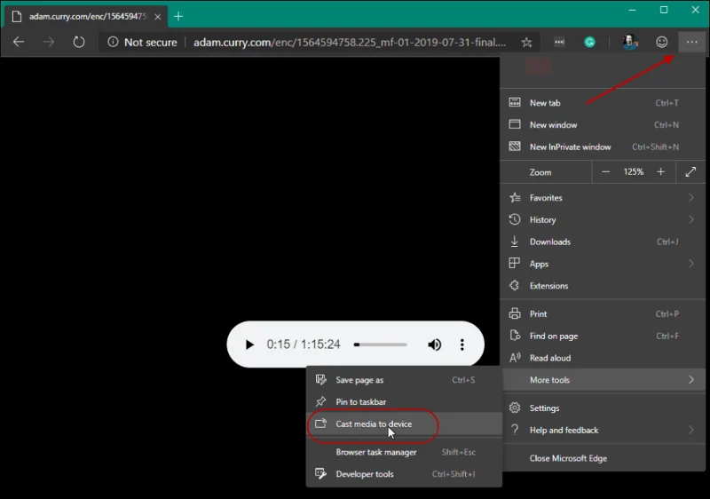 Hur man castar media från Microsoft Edge till Google Chromecast