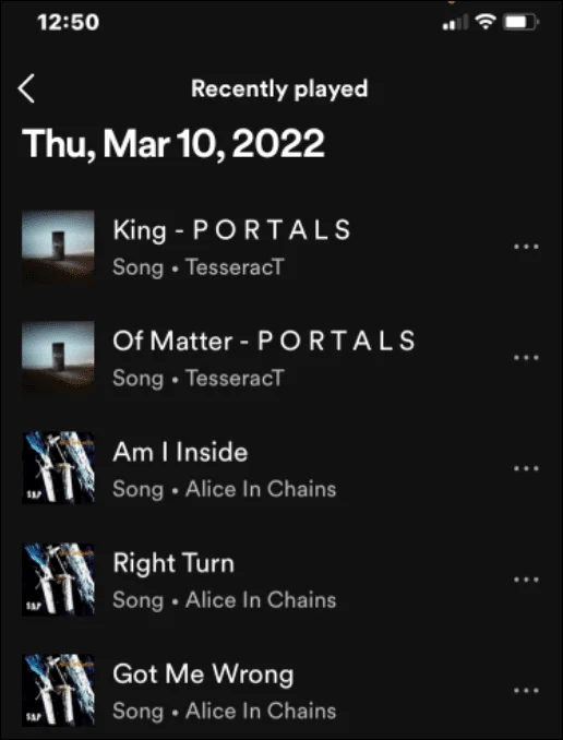 Hur du visar din Spotify-lyssningshistorik