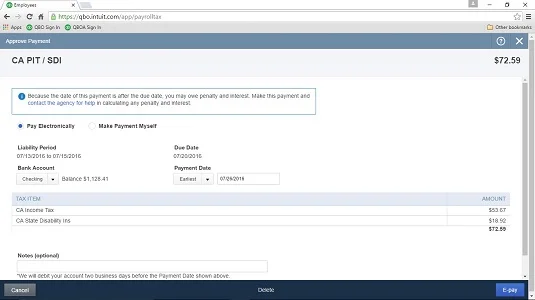 Управление на данъци върху заплатите в QuickBooks Online