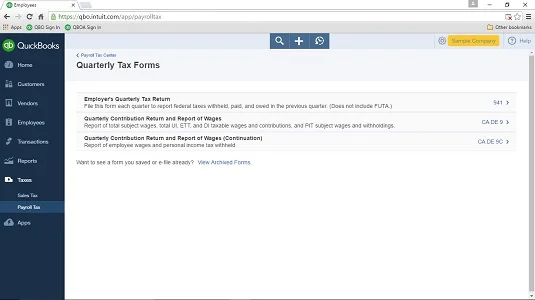 Управление на данъци върху заплатите в QuickBooks Online