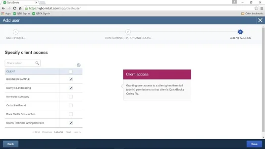 Új felhasználó beállítása a QuickBooks Online Accountant alkalmazásban