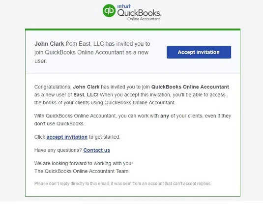 Új felhasználó beállítása a QuickBooks Online Accountant alkalmazásban