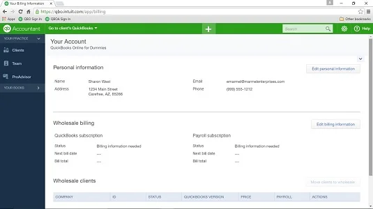 Hogyan regisztrálhat a nagykereskedelmi számlázásra és vehet fel ügyfeleket a QuickBooks Online Accountant szolgáltatásban