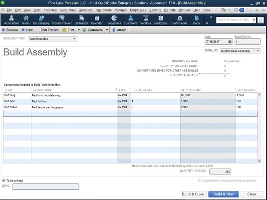 A QuickBooks használata a készletek kezelésére egy gyártó cégnél