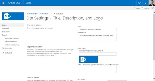 Jak změnit ikonu týmového webu SharePoint