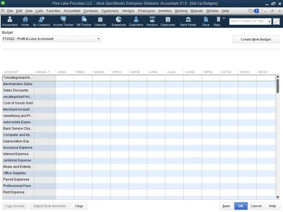 Hogyan állítsunk be költségvetést a QuickBooks 2021-ben