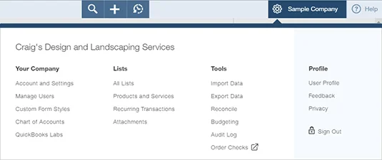4 praktikus eszközgomb a QuickBooks Online-ban
