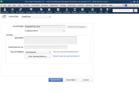 Hitelkártya-tranzakciók a QuickBooks 2021-ben