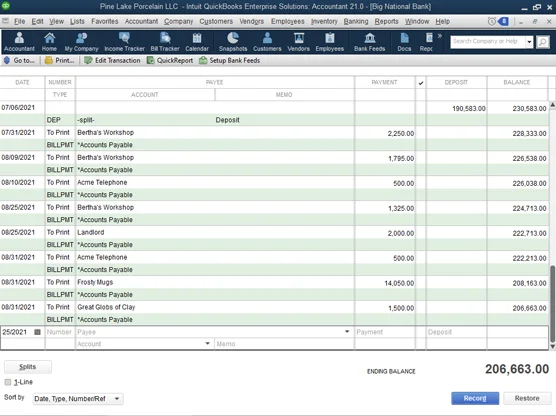 Hogyan írjunk csekket a QuickBooks 2021-ből