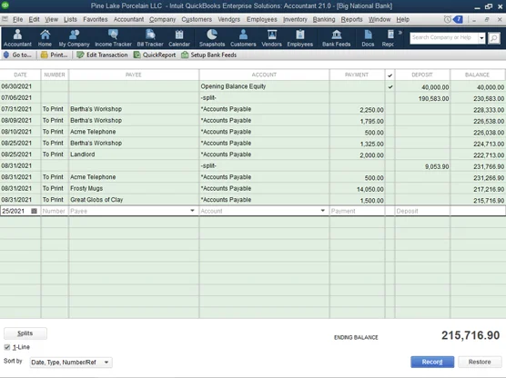 Hogyan írjunk csekket a QuickBooks 2021-ből