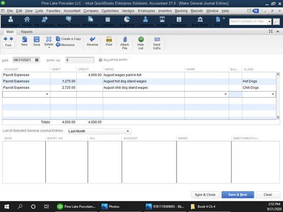 Класове на QuickBooks и изчисляване на разходите, базирани на дейности