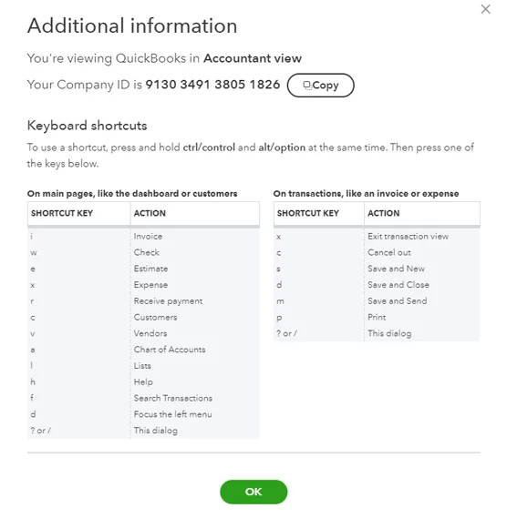 Hogyan dolgozzunk egy QuickBooks Online Clients Company-ban