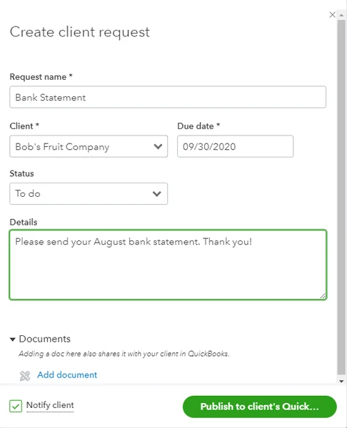Hogyan dolgozzunk egy QuickBooks Online Client's Company-ban