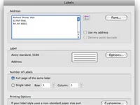 Kā izveidot etiķetes programmā Word 2008 darbam ar Mac