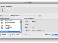 Kā izveidot etiķetes programmā Word 2008 darbam ar Mac