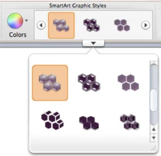 Urejanje in upravljanje grafike SmartArt v programu Office 2011 za Mac