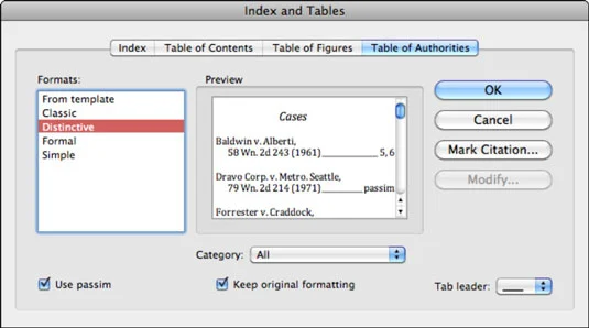 Izveidojiet pilnvaru tabulu programmā Word 2011 darbam ar Mac